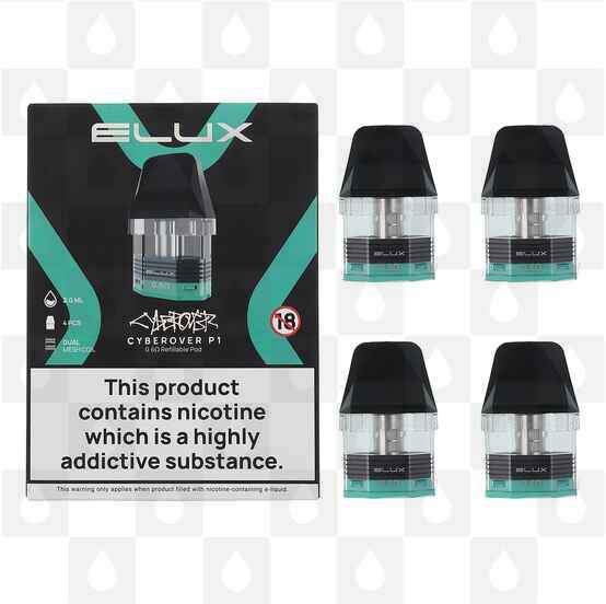 Elux Cyberover P1 Replacement Pods, Style: 4 x 0.8 Ohm Mesh Pods