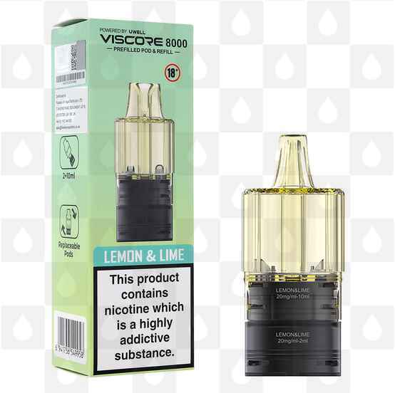 Lemon Lime | Uwell Viscore 8000 Refill Pack