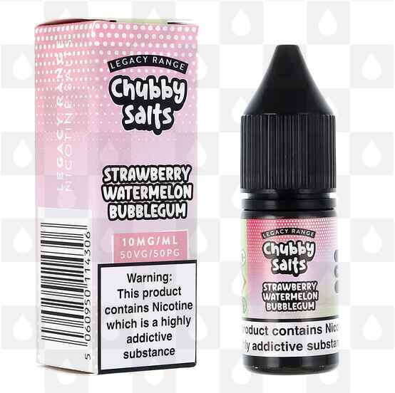 Strawberry Watermelon Bubblegum by Chubby Juice E Liquid | 10ml Nic Salt, Strength & Size: 10mg • 10ml