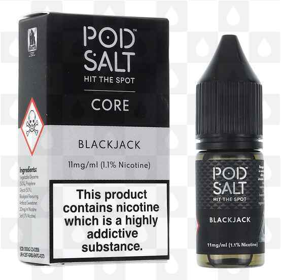 Black Jack by Pod Salt E Liquid | 10ml Nic Salt, Strength & Size: 20mg • 10ml