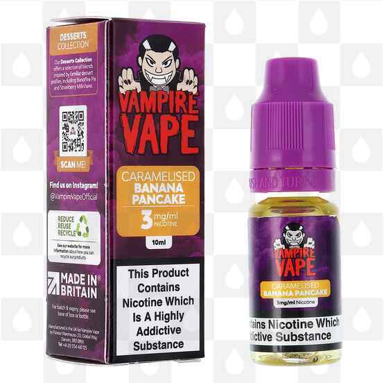 Caramelised Banana Pancake | Desserts by Vampire Vape E Liquid | 10ml Bottles, Strength & Size: 00mg • 10ml