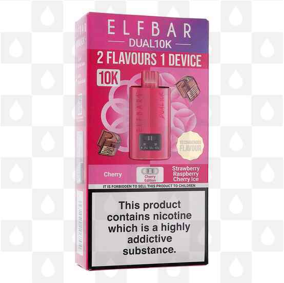 Elf Bar Dual 10K | Pre-Filled Vape Kit, Strength & Puff Count: 20mg • 10,000 Puffs, Flavour: Cherry Edition