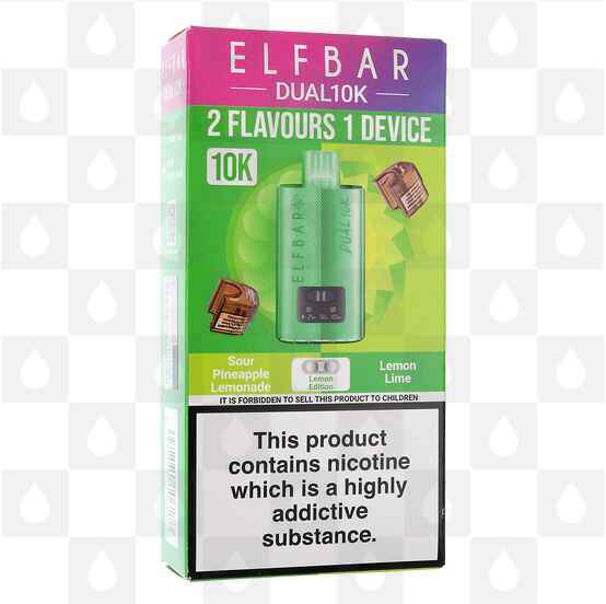 Elf Bar Dual 10K | Pre-Filled Vape Kit, Strength & Puff Count: 20mg • 10,000 Puffs, Flavour: Lemon Edition
