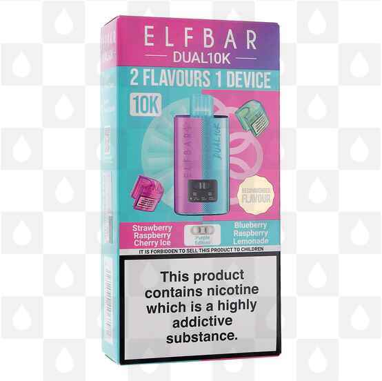 Elf Bar Dual 10K | Pre-Filled Vape Kit, Strength & Puff Count: 20mg • 10,000 Puffs, Flavour: Purple Edition