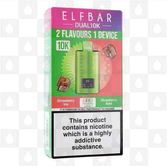 Elf Bar Dual 10K | Pre-Filled Vape Kit, Strength & Puff Count: 20mg • 10,000 Puffs, Flavour: Strawberry Edition
