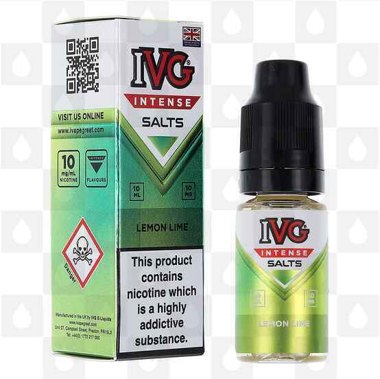 Lemon Lime by IVG Intense E Liquid | 10ml Nic Salt, Strength & Size: 10mg • 10ml