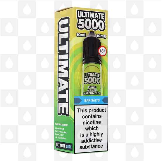 Peach Mango Watermelon by Ultimate 5000 E Liquid | 10ml Nic Salt, Strength & Size: 10mg • 10ml