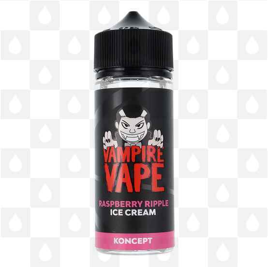Raspberry Ripple Ice Cream | Desserts by Vampire Vape E Liquid | 50ml & 100ml Shortfill, Strength & Size: 0mg • 100ml (120ml Bottle)