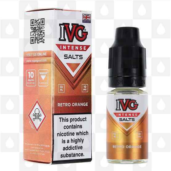 Retro Orange by IVG Intense E Liquid | 10ml Nic Salt, Strength & Size: 10mg • 10ml