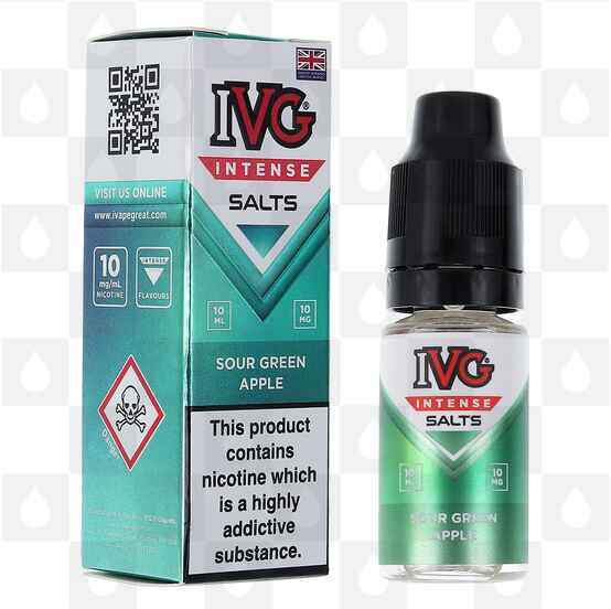 Sour Green Apple by IVG Intense E Liquid | 10ml Nic Salt, Strength & Size: 20mg • 10ml