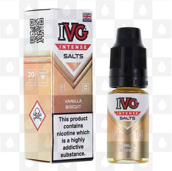 Vanilla Biscuit by IVG Intense E Liquid | 10ml Nic Salt, Strength & Size: 10mg • 10ml