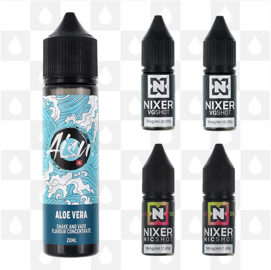 Aloe Vera | Shake & Vape by Aisu E Liquid | 60ml Long Fill, Nicotine Type: Regular Nicotine, Strength & Size: 06mg • 60ml • Inc Shots (50/50)