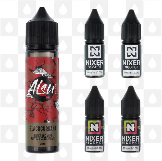 Blackcurrant | Shake & Vape by Aisu E Liquid | 60ml Long Fill, Nicotine Type: Regular Nicotine, Strength & Size: 06mg • 60ml • Inc Shots (50/50)