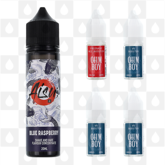 Blue Raspberry | Shake & Vape by Aisu E Liquid | 60ml Long Fill, Nicotine Type: Regular Nicotine, Strength & Size: 03mg • 60ml • Inc Shots (60/40)