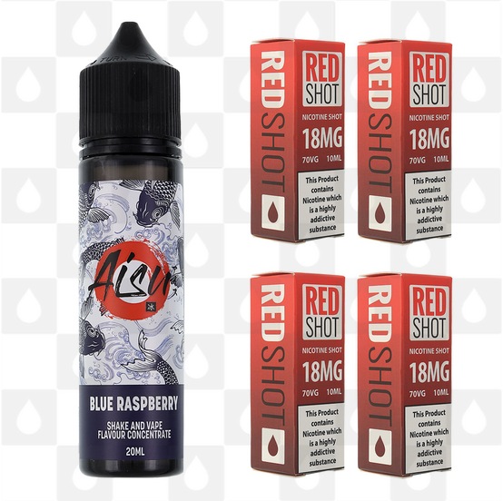 Blue Raspberry | Shake & Vape by Aisu E Liquid | 60ml Long Fill, Nicotine Type: Regular Nicotine, Strength & Size: 12mg • 60ml • Inc Shots (50/50)
