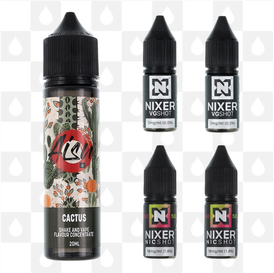 Cactus | Shake & Vape by Aisu E Liquid | 60ml Long Fill, Nicotine Type: Regular Nicotine, Strength & Size: 06mg • 60ml • Inc Shots (50/50)