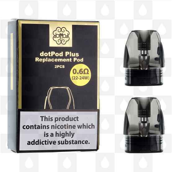 DotMod DotPod Plus Replacement Pods, Style: 2 x 0.6 Ohm (22-24W)