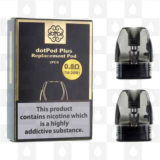 DotMod DotPod Plus Replacement Pods, Style: 2 x 0.8 Ohm (16-20W)