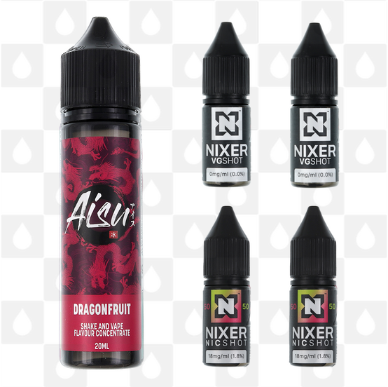 Dragonfruit | Shake & Vape by Aisu E Liquid | 60ml Long Fill, Nicotine Type: Regular Nicotine, Strength & Size: 06mg • 60ml • Inc Shots (50/50)