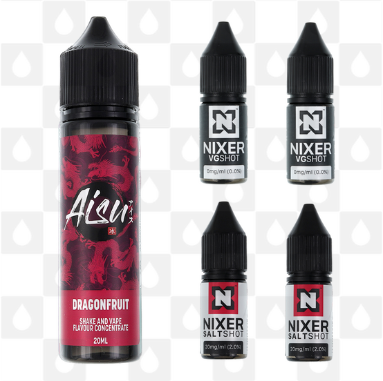 Dragonfruit | Shake & Vape by Aisu E Liquid | 60ml Long Fill, Nicotine Type: Nicotine Salt, Strength & Size: 06mg Salt • 60ml • Inc Shots (50/50)