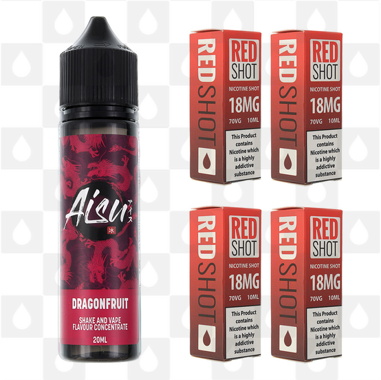 Dragonfruit | Shake & Vape by Aisu E Liquid | 60ml Long Fill, Nicotine Type: Regular Nicotine, Strength & Size: 12mg • 60ml • Inc Shots (50/50)