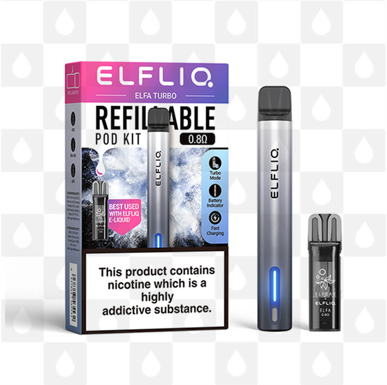 Elfliq Elfa Turbo by Elf Bar | Refillable Pod Kit, Selected Colour: Aurora Black