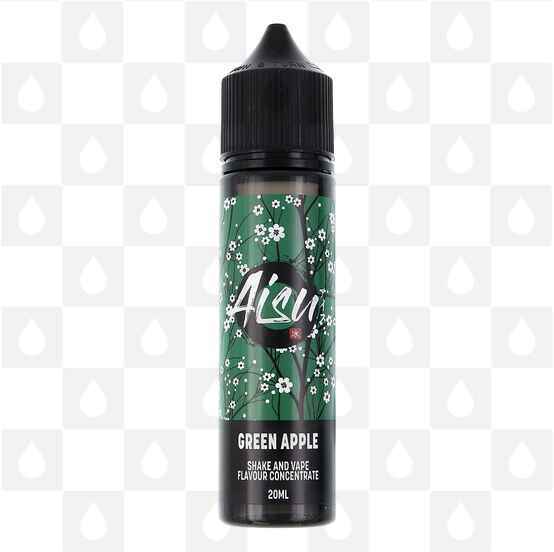 Green Apple | Shake & Vape by Aisu E Liquid | 60ml Long Fill, Nicotine Type: Nicotine Free, Strength & Size: 20ml Concentrate (Mix Before Use)
