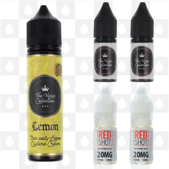 Lemon Custard Cream by The Kings Collection E Liquid | 60ml Longfill, Nicotine Type: Nicotine Salt, Strength & Size: 06mg Salt • 60ml • Inc Shots (50/50)