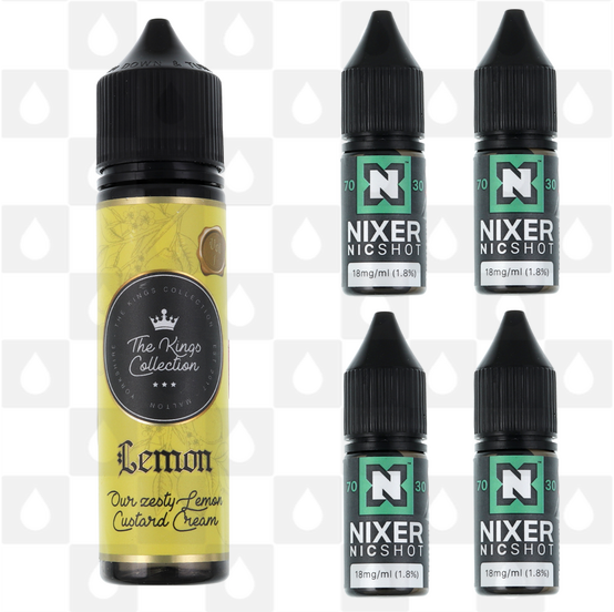 Lemon Custard Cream by The Kings Collection E Liquid | 60ml Longfill, Nicotine Type: Regular Nicotine, Strength & Size: 12mg • 60ml • Inc Shots (50/50)
