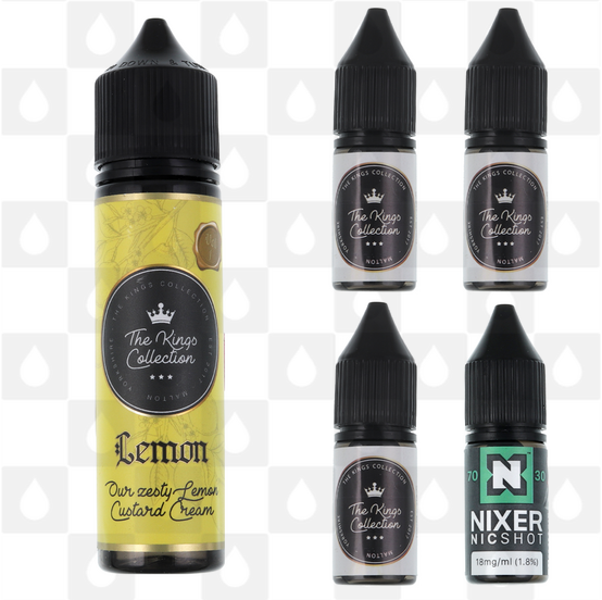Lemon Custard Cream by The Kings Collection E Liquid | 60ml Longfill, Nicotine Type: Regular Nicotine, Strength & Size: 03mg • 60ml • Inc Shots (50/50)