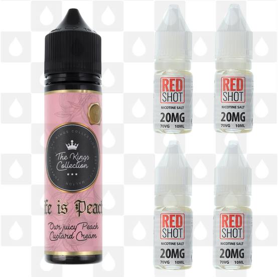 Life Is Peachy by The Kings Collection E Liquid | 60ml Longfill, Nicotine Type: Nicotine Salt, Strength & Size: 12mg Salt • 60ml • Inc Shots (50/50)