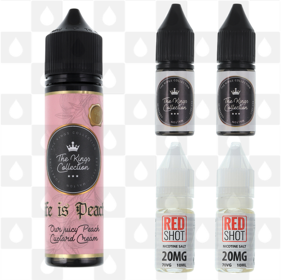 Life Is Peachy by The Kings Collection E Liquid | 60ml Longfill, Nicotine Type: Nicotine Salt, Strength & Size: 06mg Salt • 60ml • Inc Shots (50/50)
