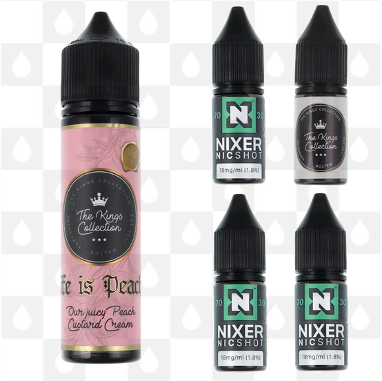 Life Is Peachy by The Kings Collection E Liquid | 60ml Longfill, Nicotine Type: Regular Nicotine, Strength & Size: 09mg • 60ml • Inc Shots (50/50)