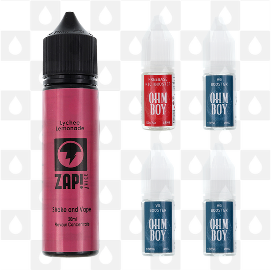 Lychee Lemonade | Shake & Vape by Zap E Liquid | 60ml Long Fill, Nicotine Type: Regular Nicotine, Strength & Size: 03mg • 60ml • Inc Shots (60/40)
