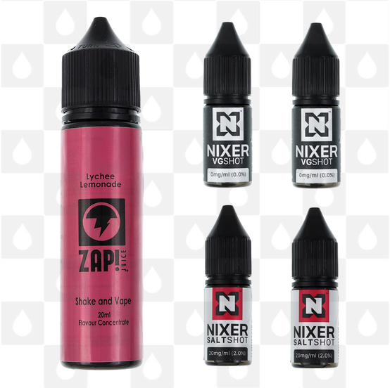 Lychee Lemonade | Shake & Vape by Zap E Liquid | 60ml Long Fill, Nicotine Type: Nicotine Salt, Strength & Size: 06mg Salt • 60ml • Inc Shots (50/50)