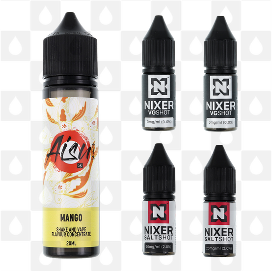 Mango | Shake & Vape by Aisu E Liquid | 60ml Long Fill, Nicotine Type: Nicotine Salt, Strength & Size: 06mg Salt • 60ml • Inc Shots (50/50)
