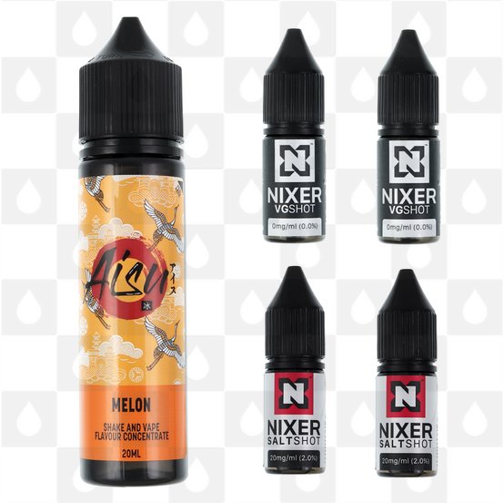 Melon | Shake & Vape by Aisu E Liquid | 60ml Long Fill, Nicotine Type: Nicotine Salt, Strength & Size: 06mg Salt • 60ml • Inc Shots (50/50)