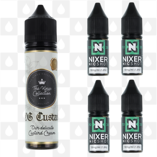 O.G Custard by The Kings Collection E Liquid | 60ml Longfill, Nicotine Type: Regular Nicotine, Strength & Size: 12mg • 60ml • Inc Shots (50/50)