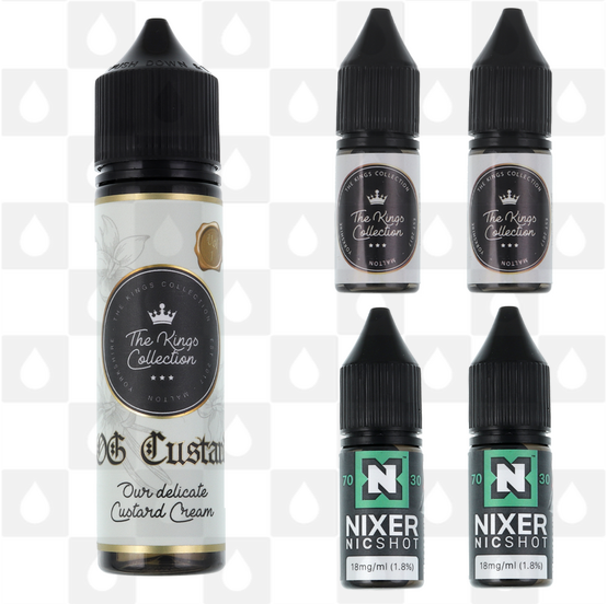 O.G Custard by The Kings Collection E Liquid | 60ml Longfill, Nicotine Type: Regular Nicotine, Strength & Size: 06mg • 60ml • Inc Shots (50/50)