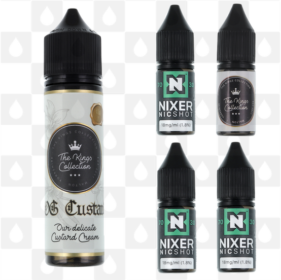 O.G Custard by The Kings Collection E Liquid | 60ml Longfill, Nicotine Type: Regular Nicotine, Strength & Size: 09mg • 60ml • Inc Shots (50/50)