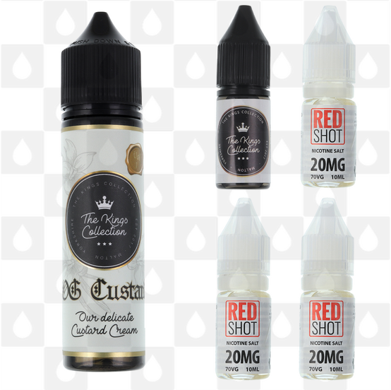 O.G Custard by The Kings Collection E Liquid | 60ml Longfill, Nicotine Type: Nicotine Salt, Strength & Size: 09mg Salt • 60ml • Inc Shots (50/50)