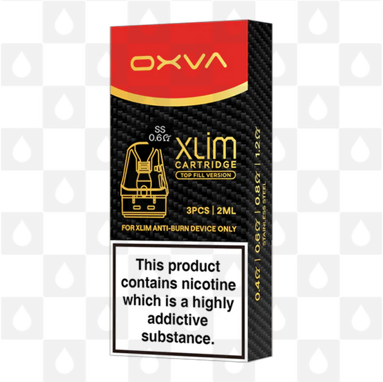OXVA Xlim SS Replacement Pods, Pod Type: 3 x Xlim SS Pods 0.4 Ohm