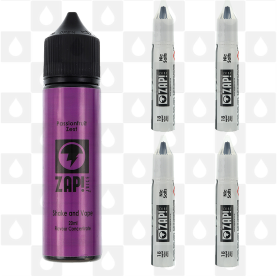 Passionfruit Zest | Shake & Vape by Zap E Liquid | 60ml Long Fill, Nicotine Type: Nicotine Salt, Strength & Size: 12mg Salt • 60ml • Inc Shots (50/50)