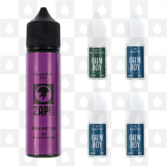 Passionfruit Zest | Shake & Vape by Zap E Liquid | 60ml Long Fill, Nicotine Type: Nicotine Salt, Strength & Size: 03mg Salt • 60ml • Inc Shots (60/40)