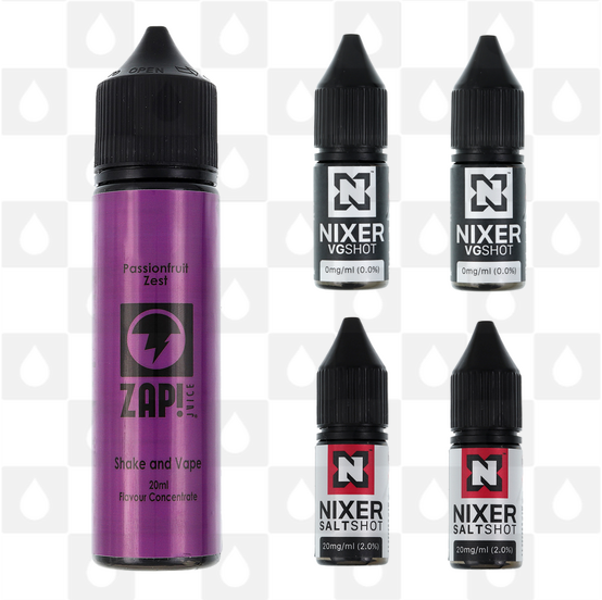 Passionfruit Zest | Shake & Vape by Zap E Liquid | 60ml Long Fill, Nicotine Type: Nicotine Salt, Strength & Size: 06mg Salt • 60ml • Inc Shots (50/50)