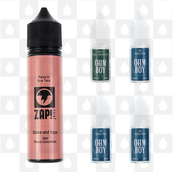 Peach Ice Tea | Shake & Vape by Zap E Liquid | 60ml Long Fill, Nicotine Type: Nicotine Salt, Strength & Size: 03mg Salt • 60ml • Inc Shots (60/40)