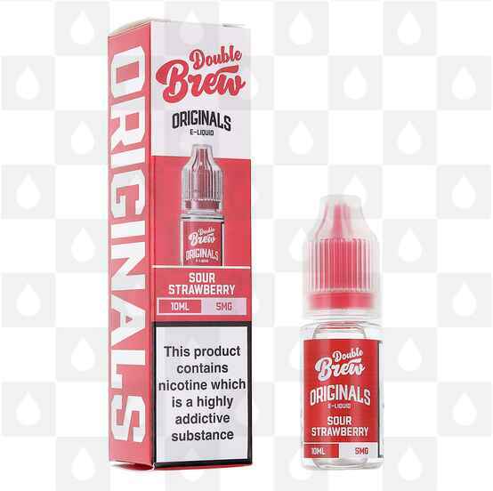 Sour Strawberry | The Originals by Double Brew E Liquid | 10ml Nic Salts, Strength & Size: 10mg • 10ml