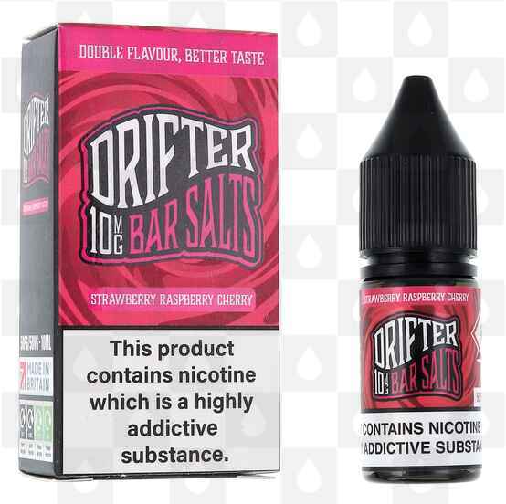 Strawberry Raspberry Cherry | Bar Salts by Drifter E Liquid | 10ml Nic Salt, Strength & Size: 10mg • 10ml