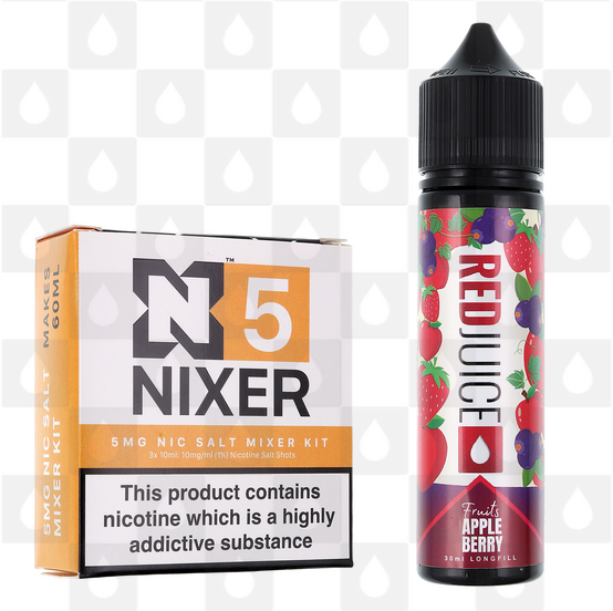 Apple Berry | Fruits by RedJuice E Liquid | 60ml Long Fill, Nicotine Type: Nicotine Salt, Strength & Size: 05mg Salt • 60ml • Inc Shots (50/50)
