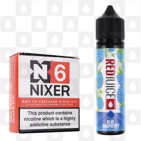 Blue Raspberry | Fruits by RedJuice E Liquid | 60ml Long Fill, Nicotine Type: Regular Nicotine, Strength & Size: 06mg • 60ml • Inc Shots (70/30)